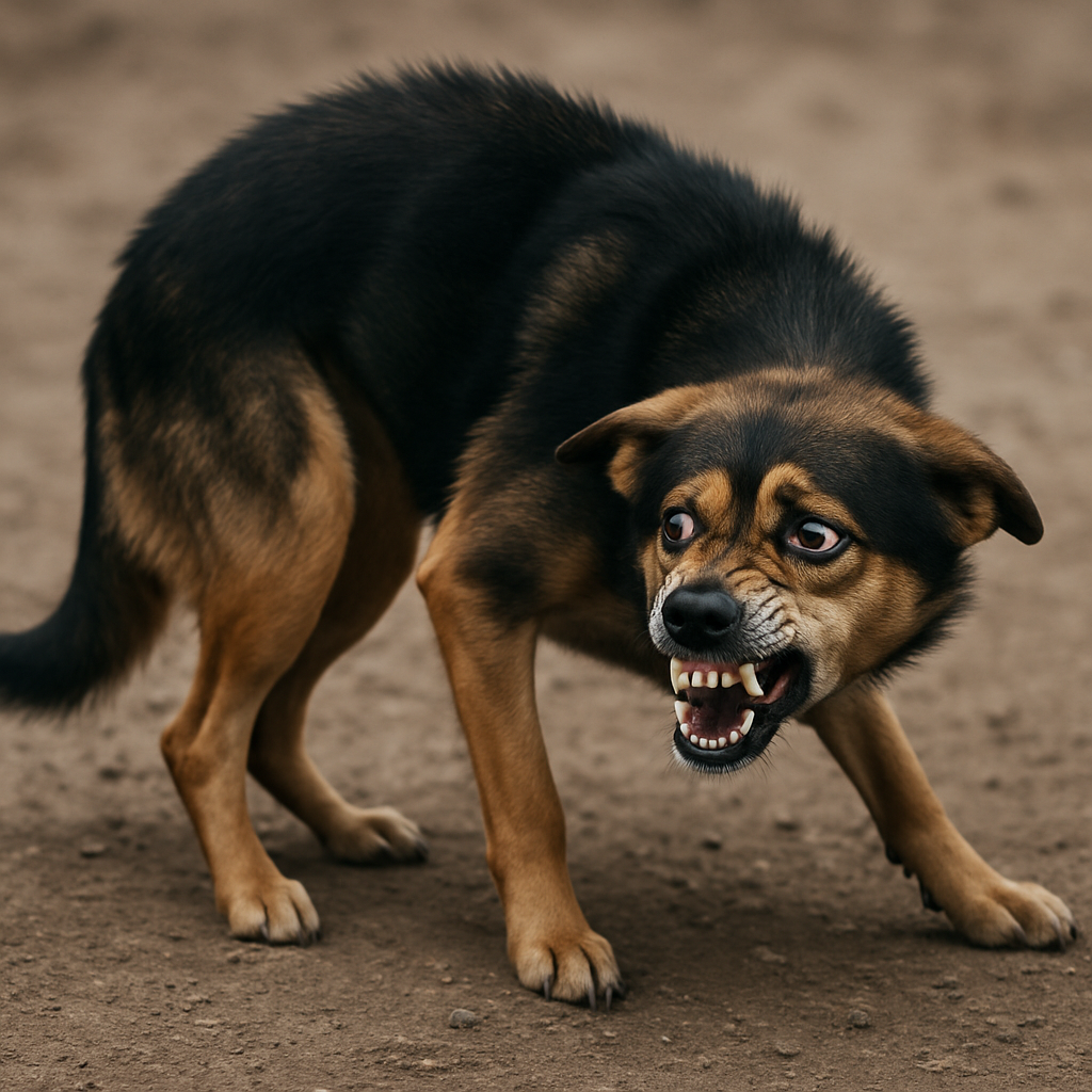 Defensiv drohender Hund - Kleinhunde werden nicht ernstgenommen